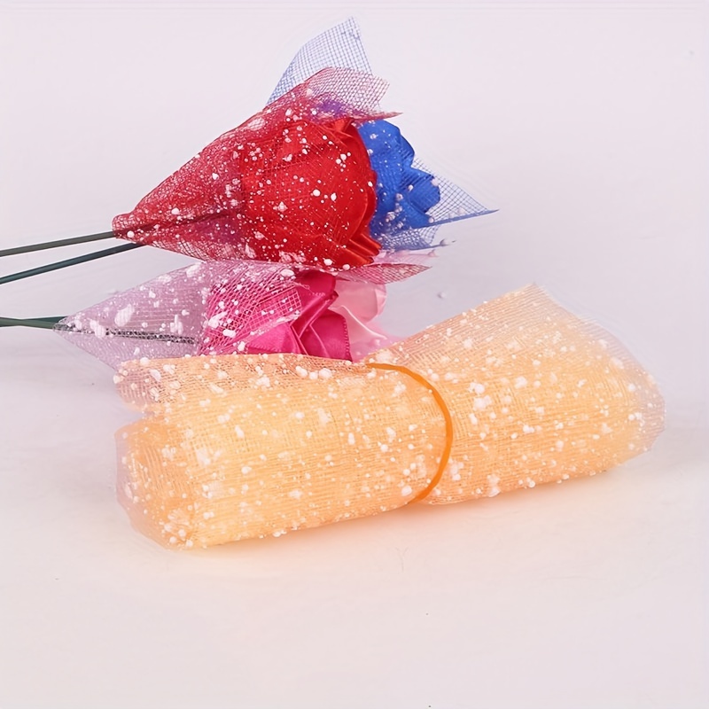 Hollowed Out Square Mesh Flower Bouquet Flower Packaging