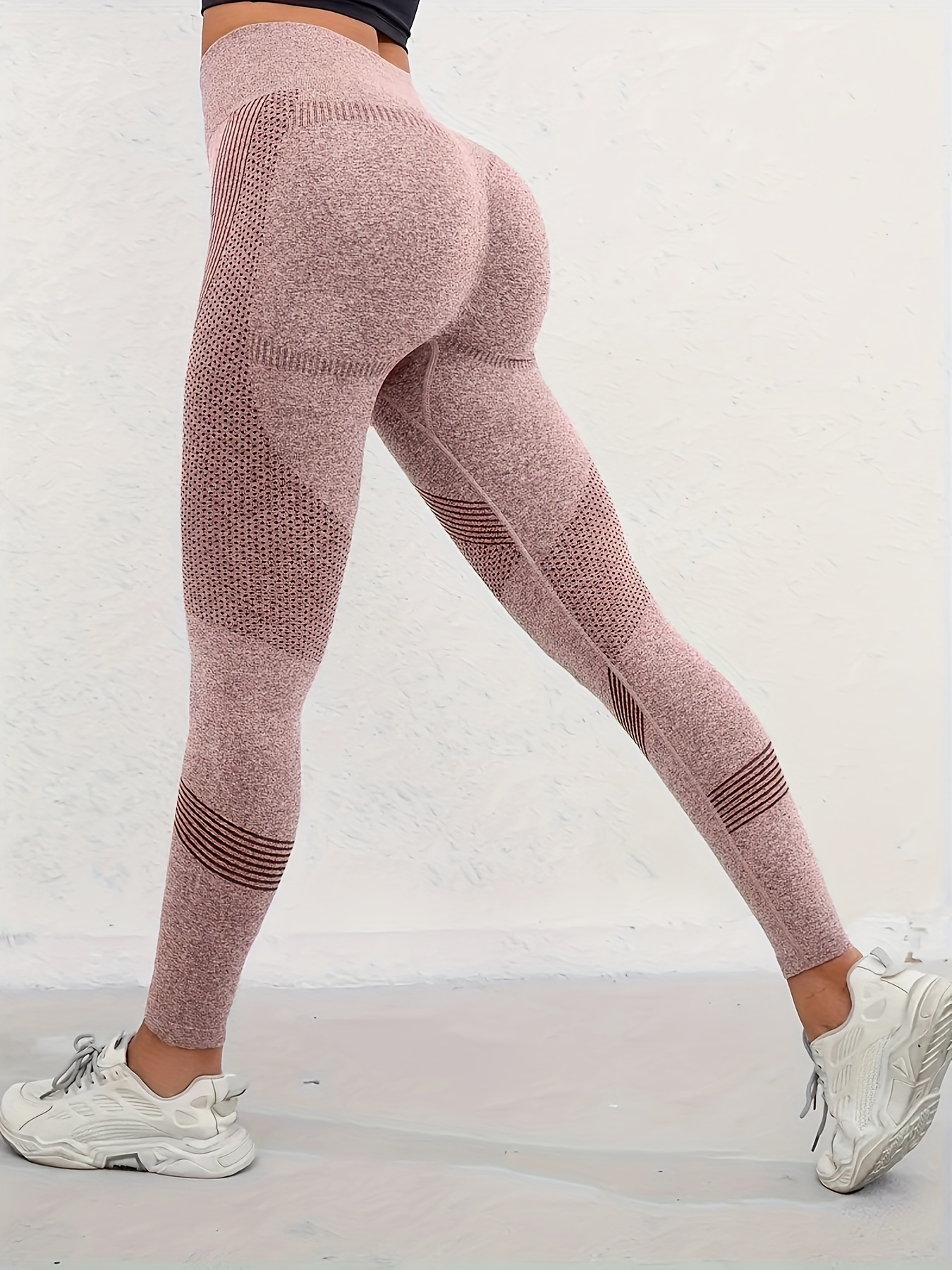 Ribbed High Waist Sports Leggings, Butt Lifting Sexy Yoga Fitness Workout  Summer Leggings, Women's Activewear