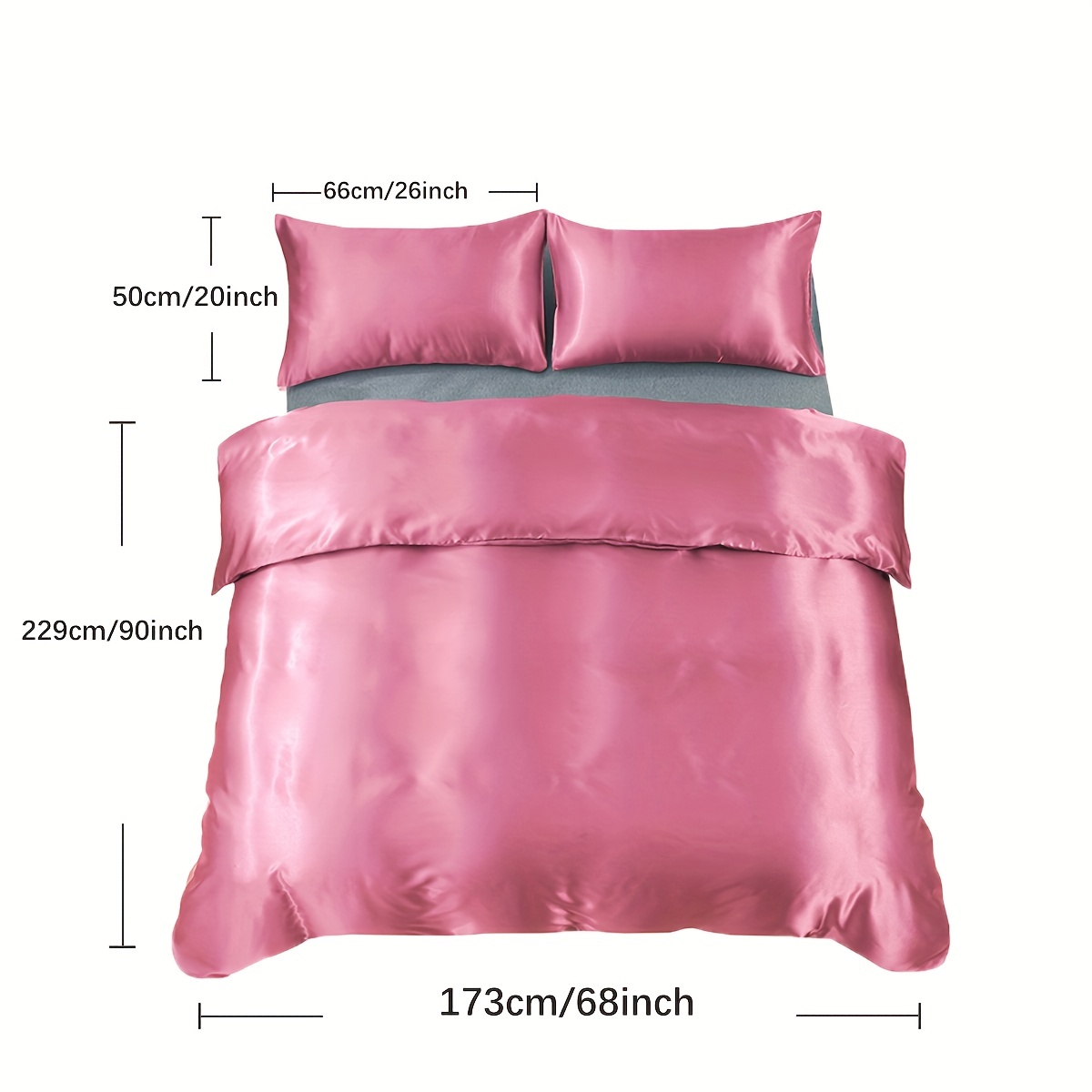 Bed Linen Set - Breathable Comfortable 3-Piece Duvet Cover with