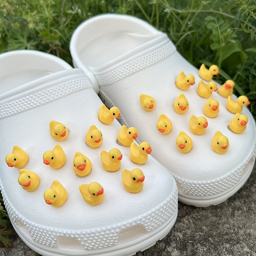 12pcs Cute Little Yellow Duck Kawaii Cartoon Shoes Charms For Clogs Garden  Shoes, DIY Shoes Accessories