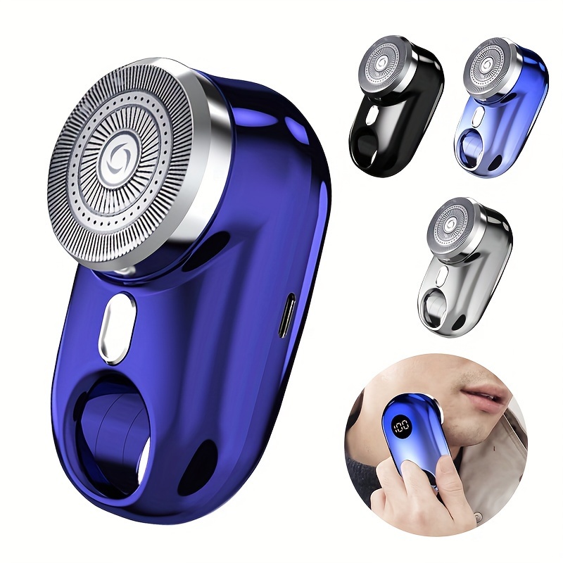 Mini afeitadora de viaje portátil para hombres – Tamaño de bolsillo Pequeña  maquinilla de afeitar eléctrica USB tipo C húmeda y seca, lavable facial
