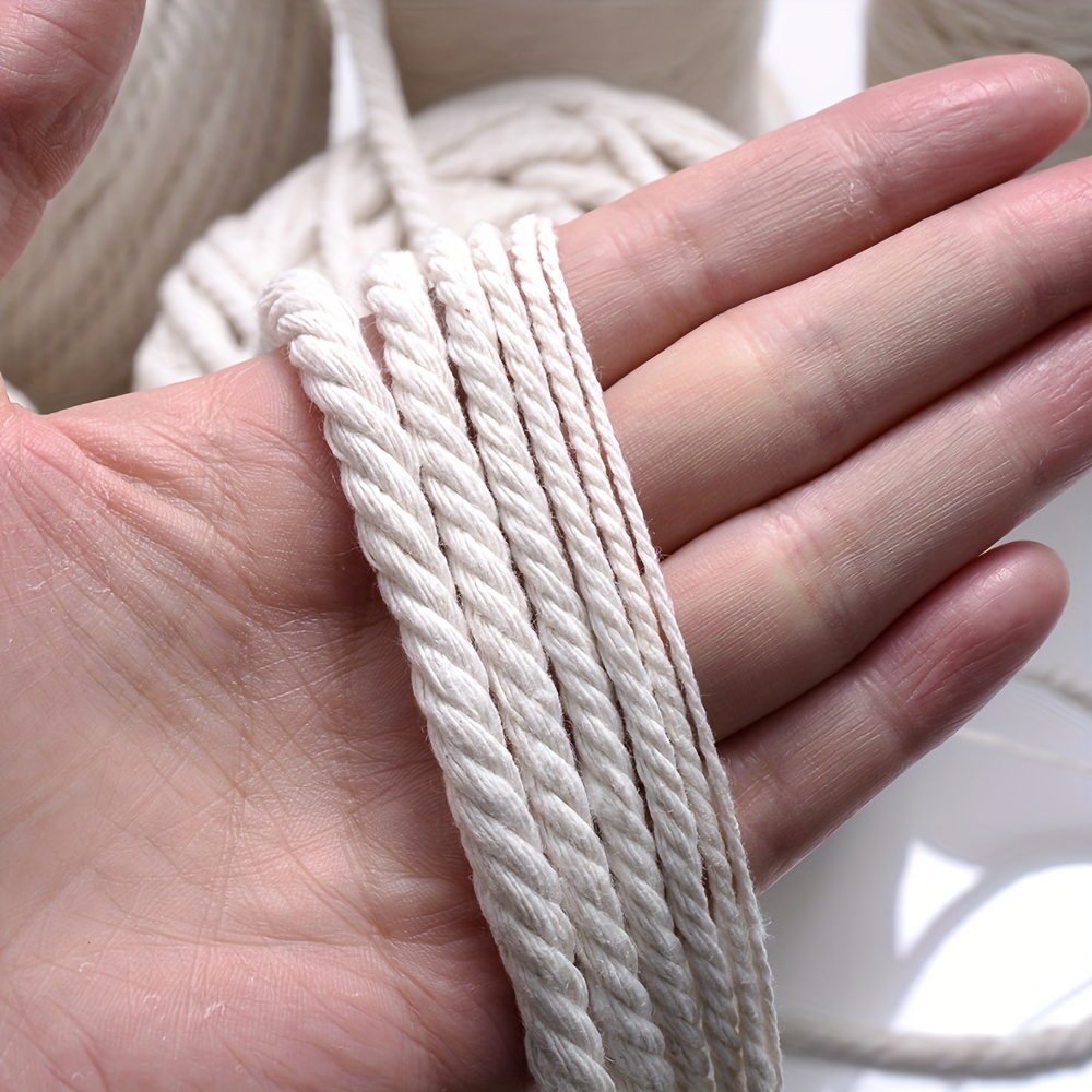 1-10mm Macrame Rope Twisted String Cotton Cord Handmade Natural
