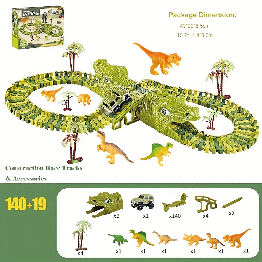 Dinosaur Track Toys - Dinosaur Race Car Track Toy Set Dinosaurs