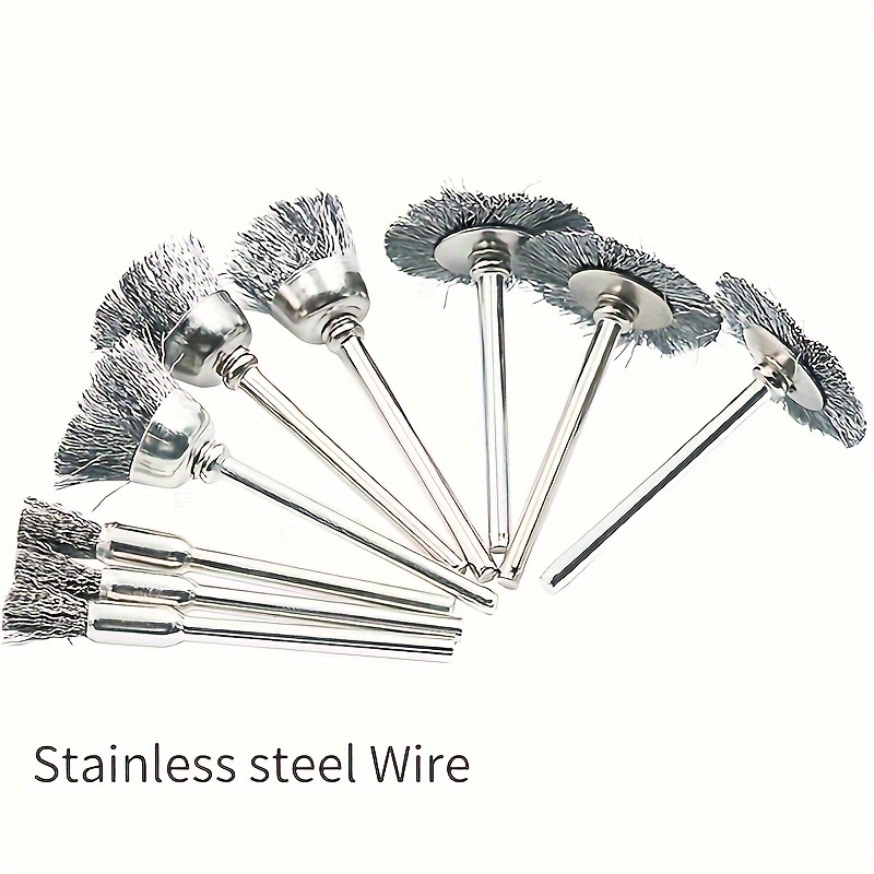 9pcs Steel Wire Wheel Brushes Rotary Tools Grinders Engraving Machines