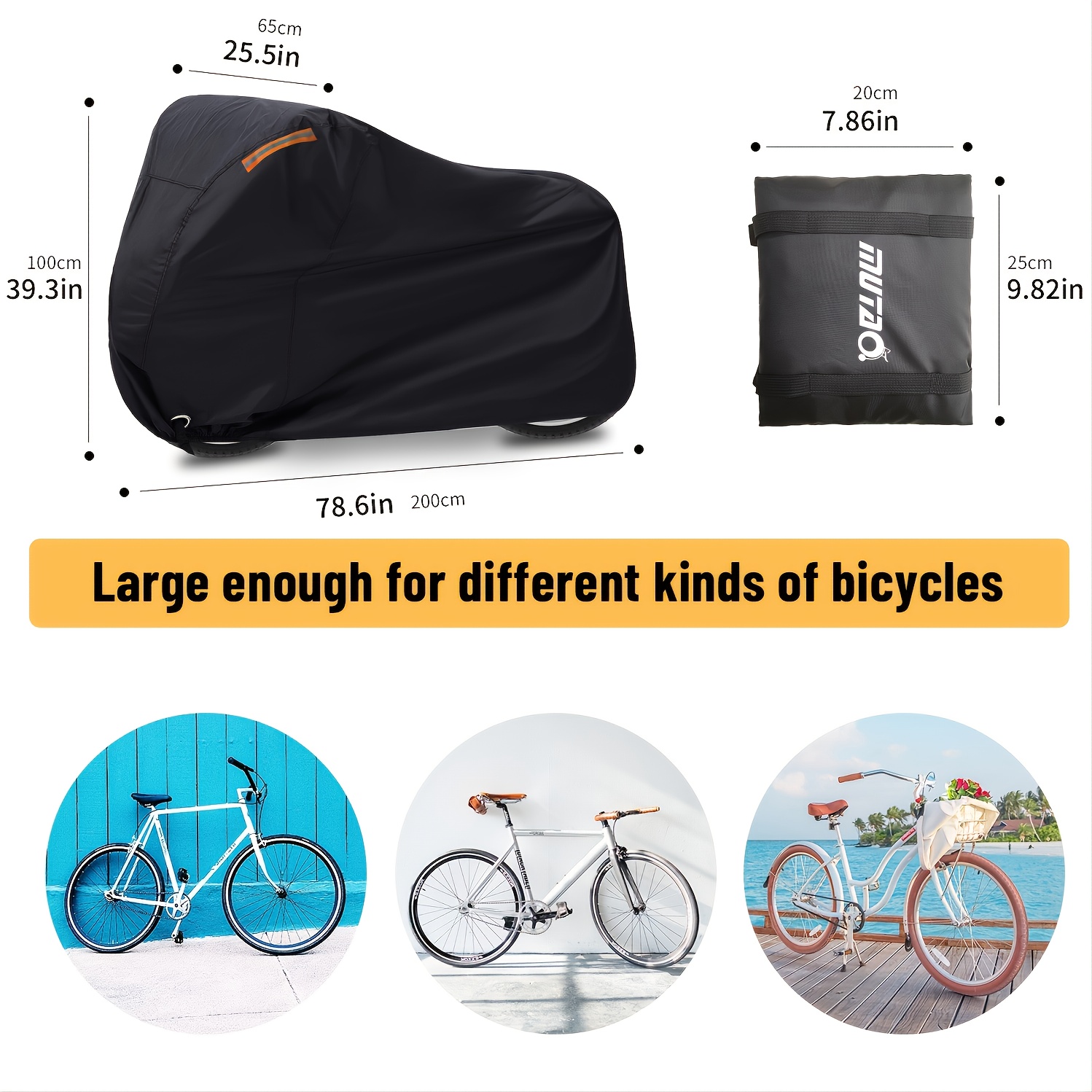 Funda de bicicleta, cubierta impermeable para bicicleta al aire libre con  agujero de bloqueo para bicicletas de carretera de montaña