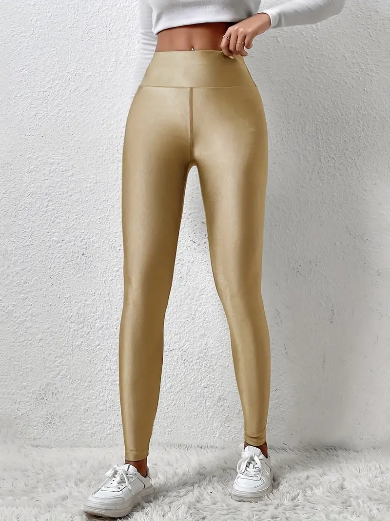 Band-It High-Waist Leggings in Gold & Yellow