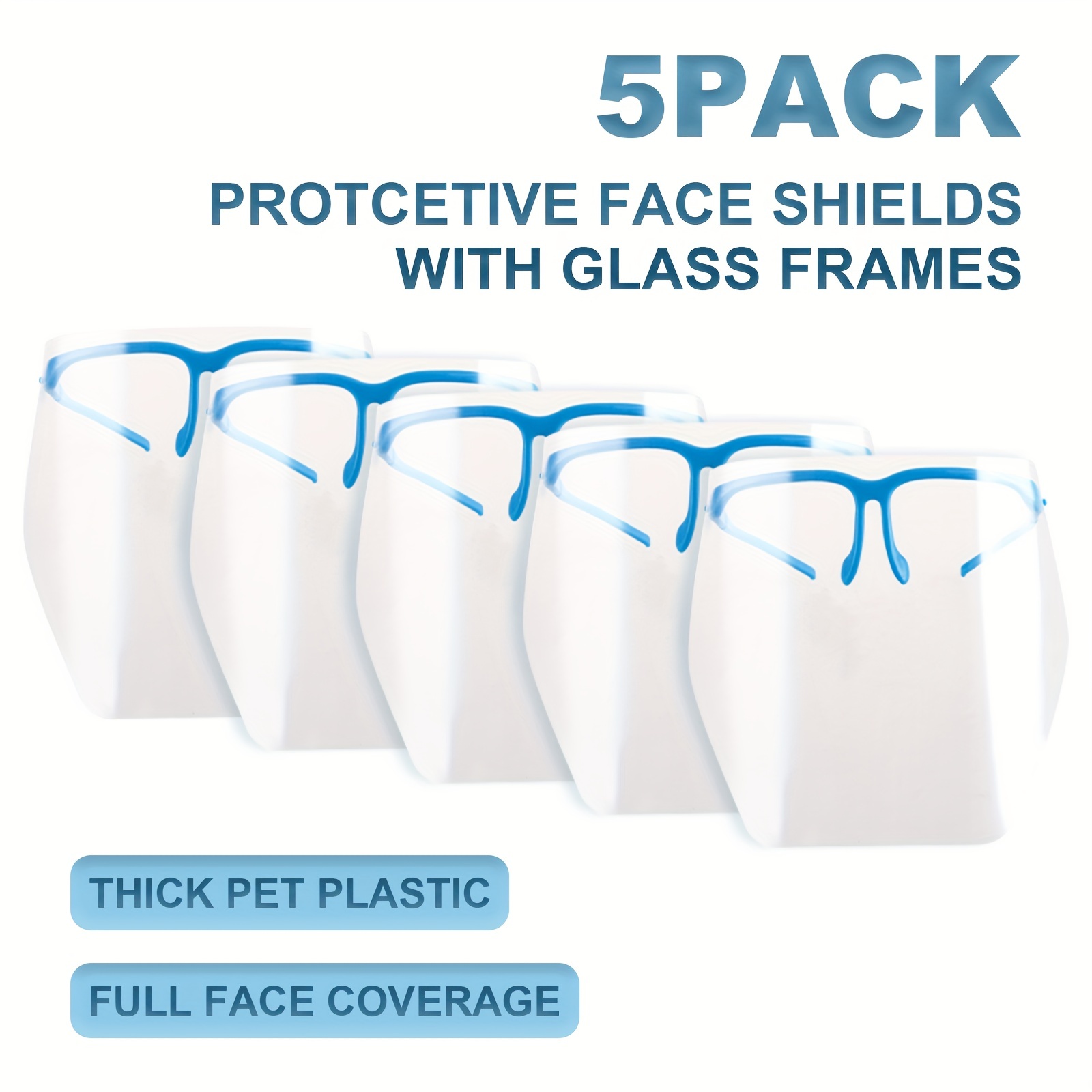 Face Shields Reusable Clear Glasses Frame Face Shields With Full Face Visor  Guard Mask, Transparent Protection From Splash, Droplets, And Saliva - Temu  Philippines