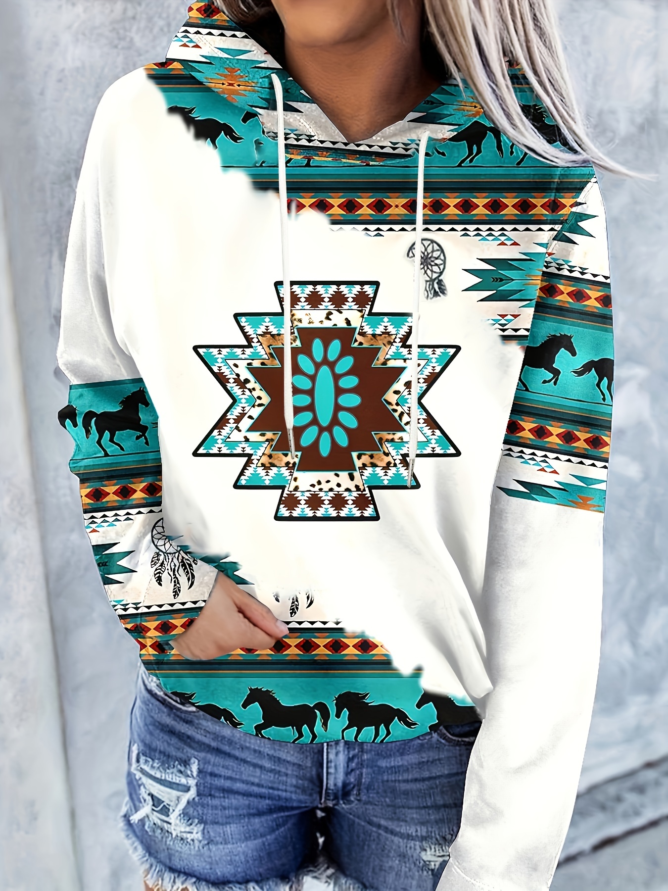  TIANEK Open Box Deals Women's Western Ethnic Style Print Shirts  Top Long Sleeve Crewneck Aztec Pullover Casual Sports Clothing Womens Crew  Neck Sweatshirts Trendy Yellow XL : ביגוד, נעליים ותכשיטים