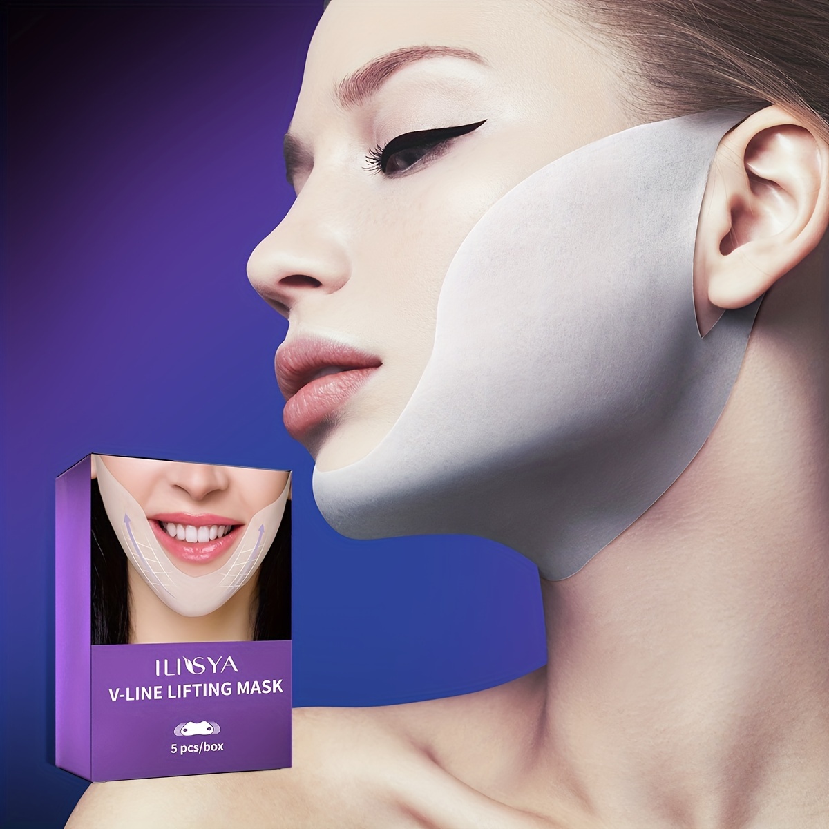 APPTI 5 Pcs Rosa Rugosa V-Line Lifting Bandage Mask Face Slimmer
