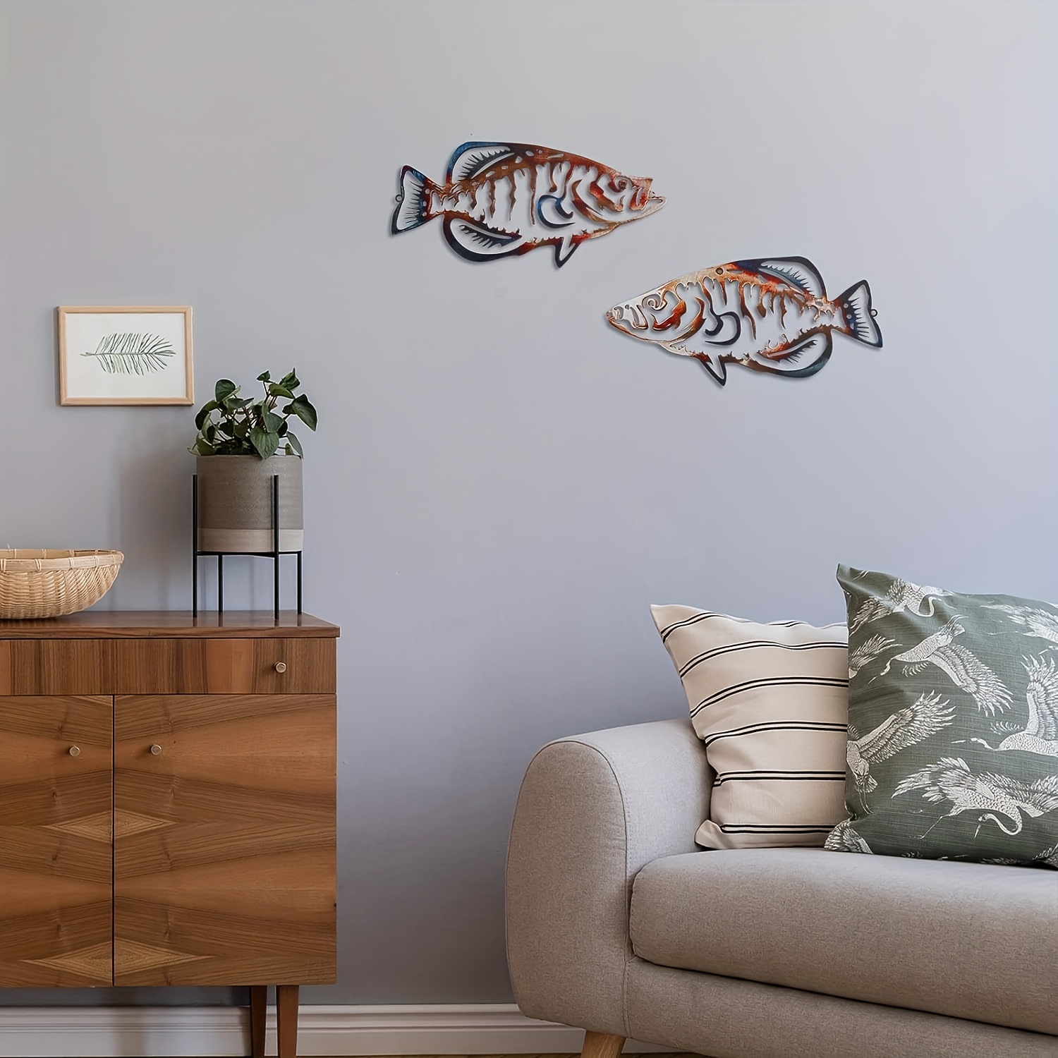 Vintage Fish Wall Decor Rustic Metal Fish Wall Art - Temu