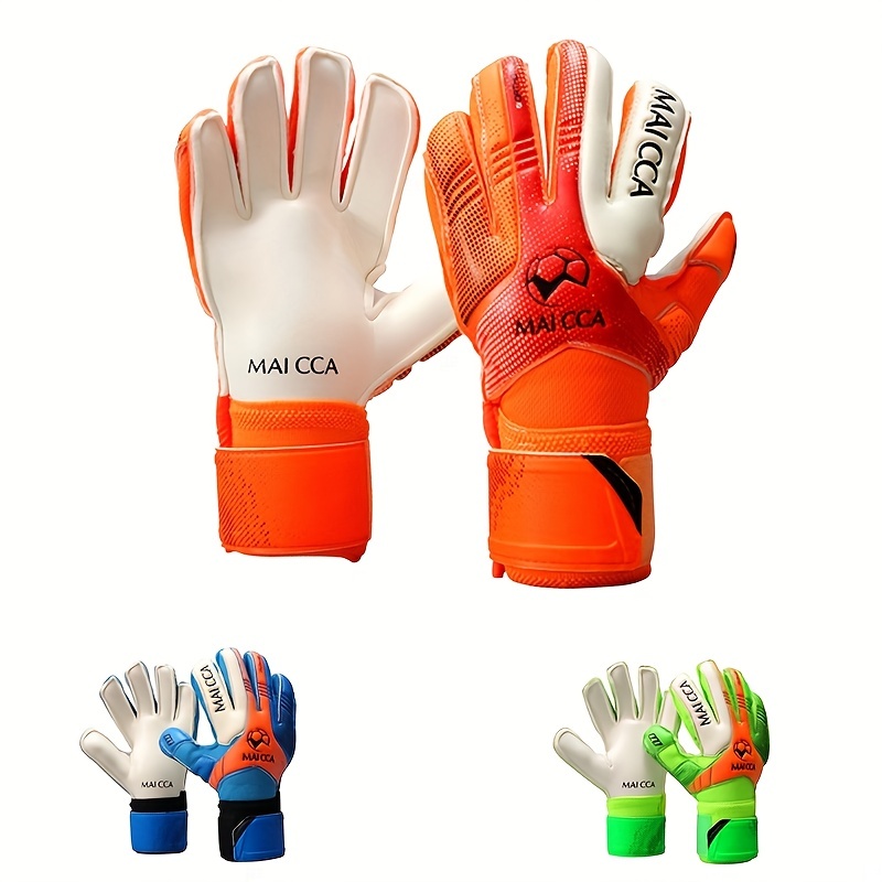 

1pair Professional Goalkeeper Gloves With Finger Protector And Carrying Bag - Ideal For Soccer And Football Training