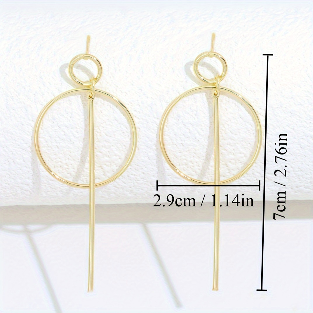 1pair Geometric Personality Fashionable New Design Hollow Out