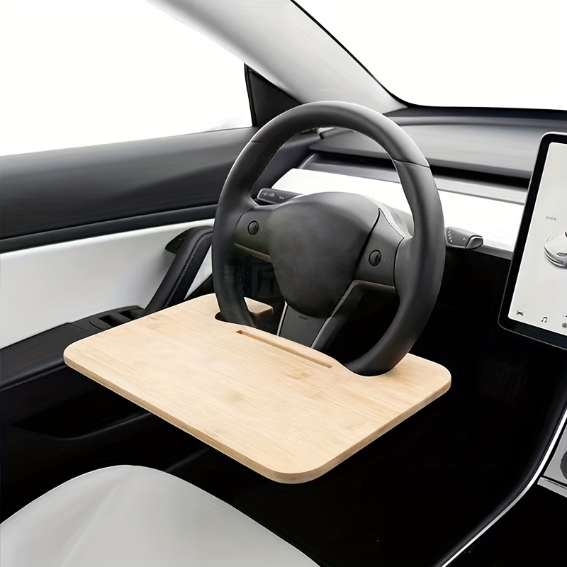 Portable Laptop Bamboo Desk and Tray car steering wheel eating tray table