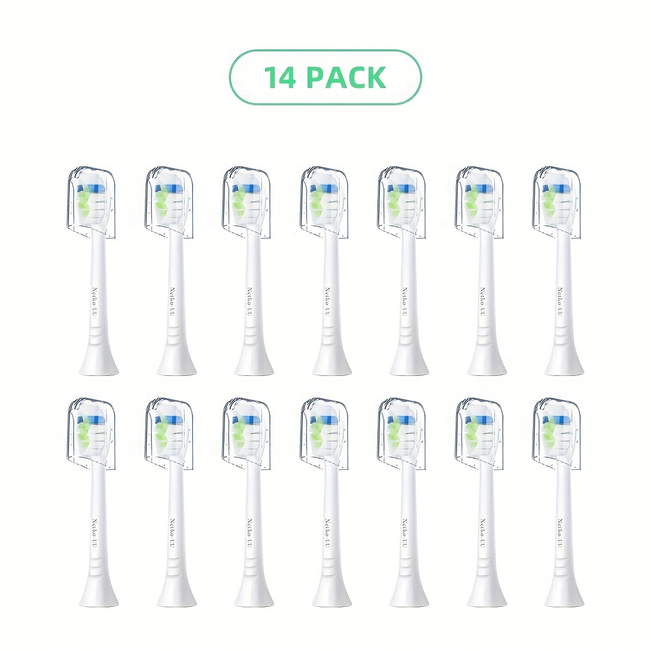 4/14pcs Replacement Toothbrush Heads,  Electric Toothbrush, White