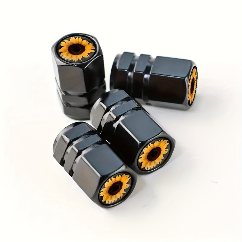 Sunflower Tire Valve Stem Car Tire With Gauge Valve - Temu