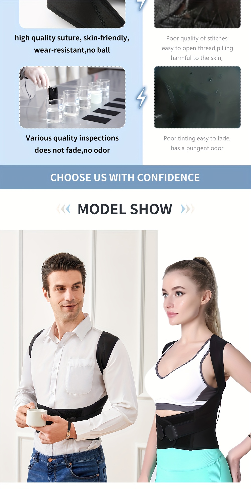 Vicorrect Posture Corrector For Women And Men, Adjustable Upper Back Brace  For Clavicle Support And Providing Pain Relief From Neck, Shoulder, And Upp
