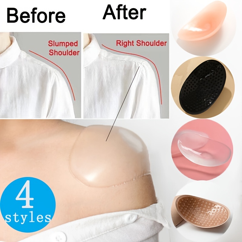 4pairs Shoulder Pads For Womens Clothing Silicone Shoulder Pads For Dresses  Pads Shoulder Soft Reusable Shoulder Push-Up Pads Enhancer Shoulder Pads