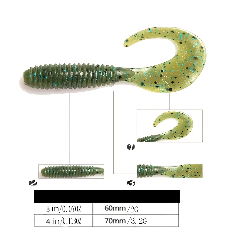 Silicone Soft Wobbler Fishing Lure Assorted Colors Worm Grub - Temu Canada