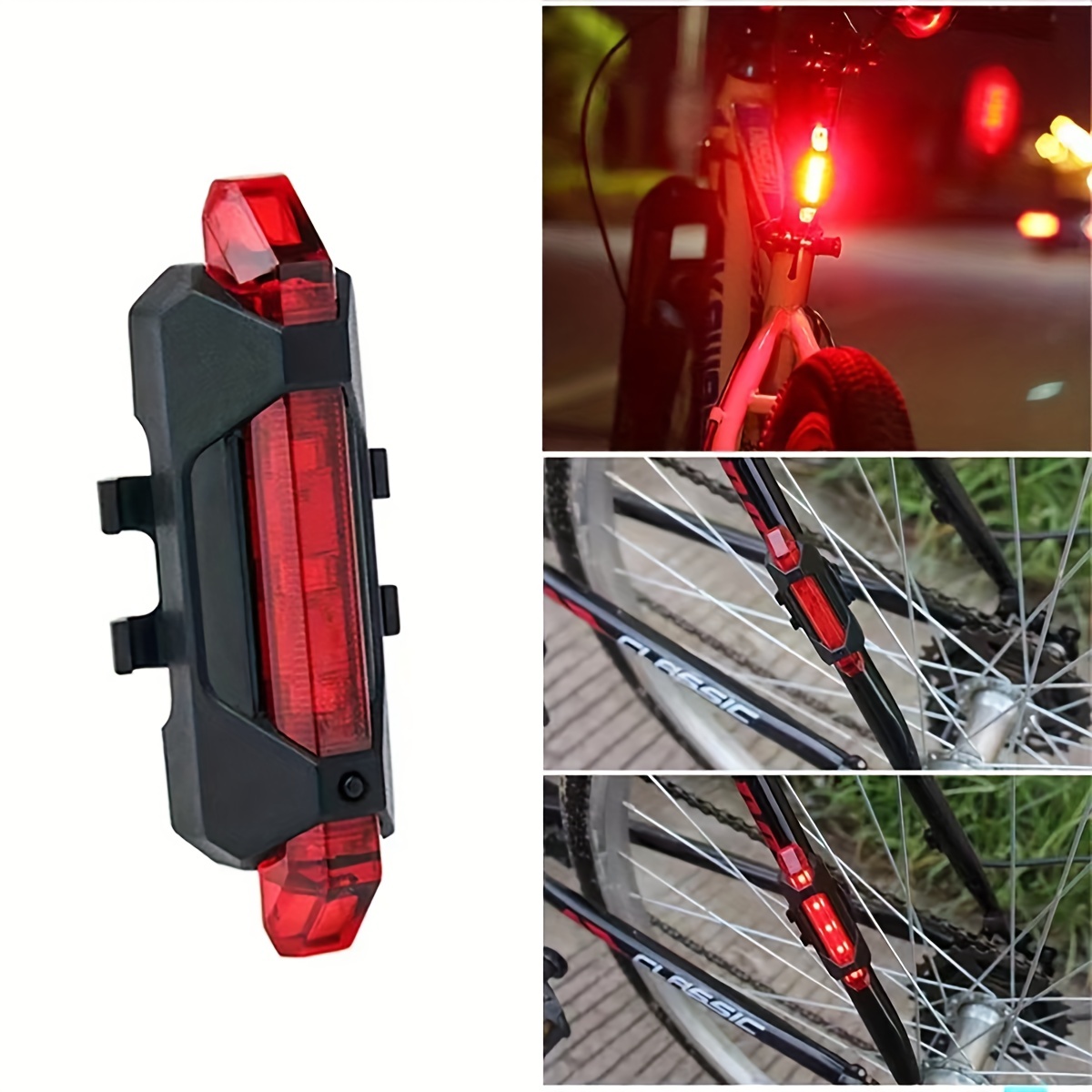 Ultra Bright Usb Recargable Juego Luces Bicicleta Potente - Temu