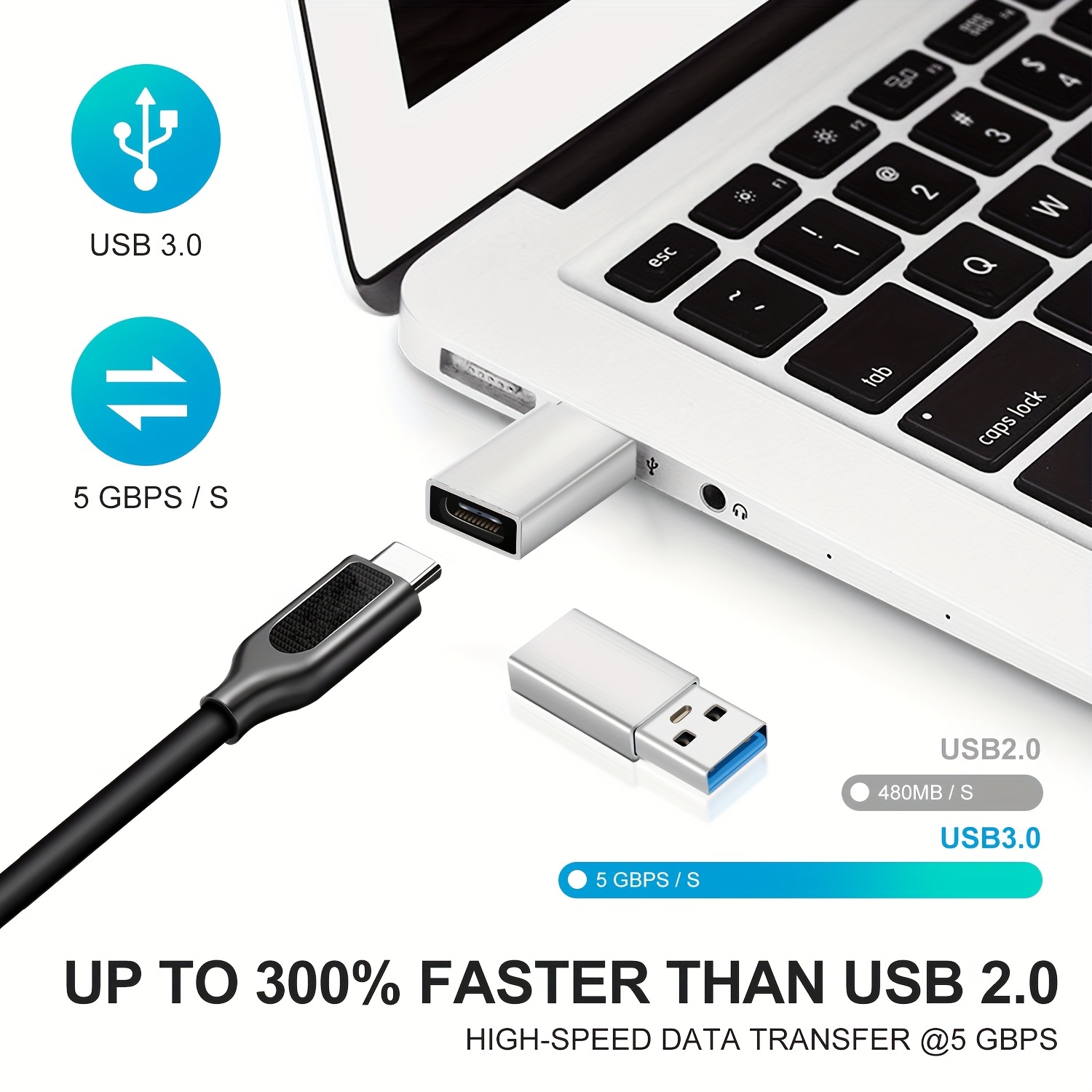 Adaptador USB Macho a USB-C Hembra Teknitek®