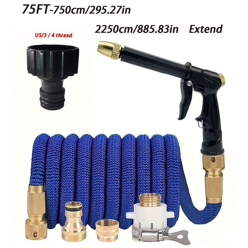  Expandable Hose Pipe High-Pressure Car Wash Hose Adjustable  Spray Flexible Home Garden Watering Hose Water Gun (Size : 150FT) (75FT) :  Patio, Lawn & Garden