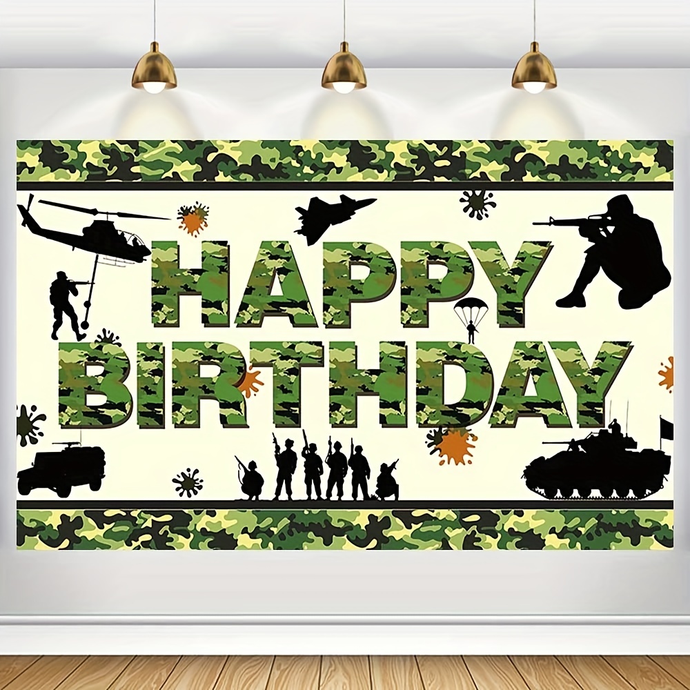 Hunting Camo Birthday Party Supplies - Plates Cups Napkins Banner  Tablecloth Wall Decorations for 16 - Camouflage Hunting Party Decorations -  Perfect