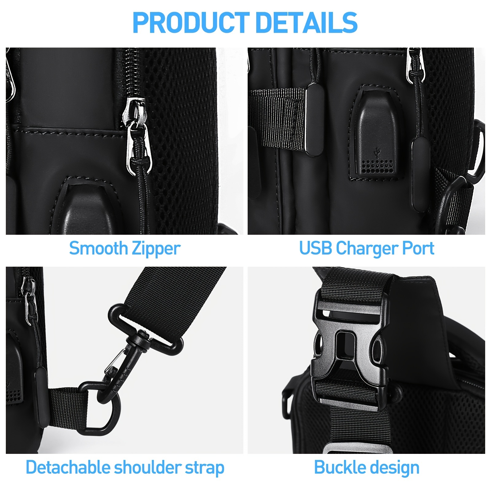 Waterproof Sling Bag Lightweight Fanny Pack Crossbody Backpack