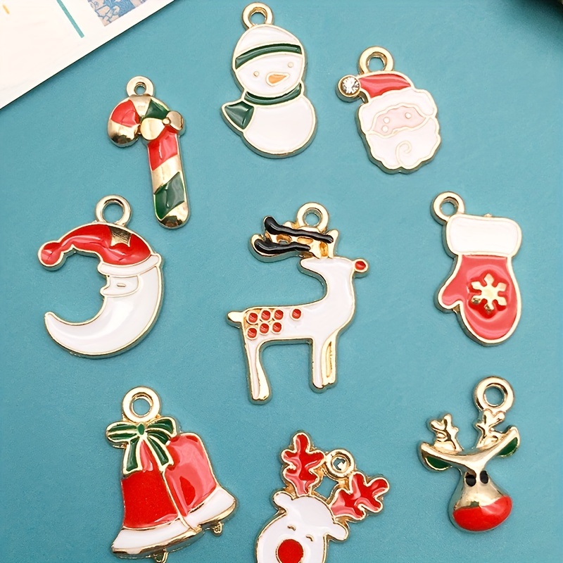 Cute Christmas Charms Pendants Xmas Santa Claus - Temu