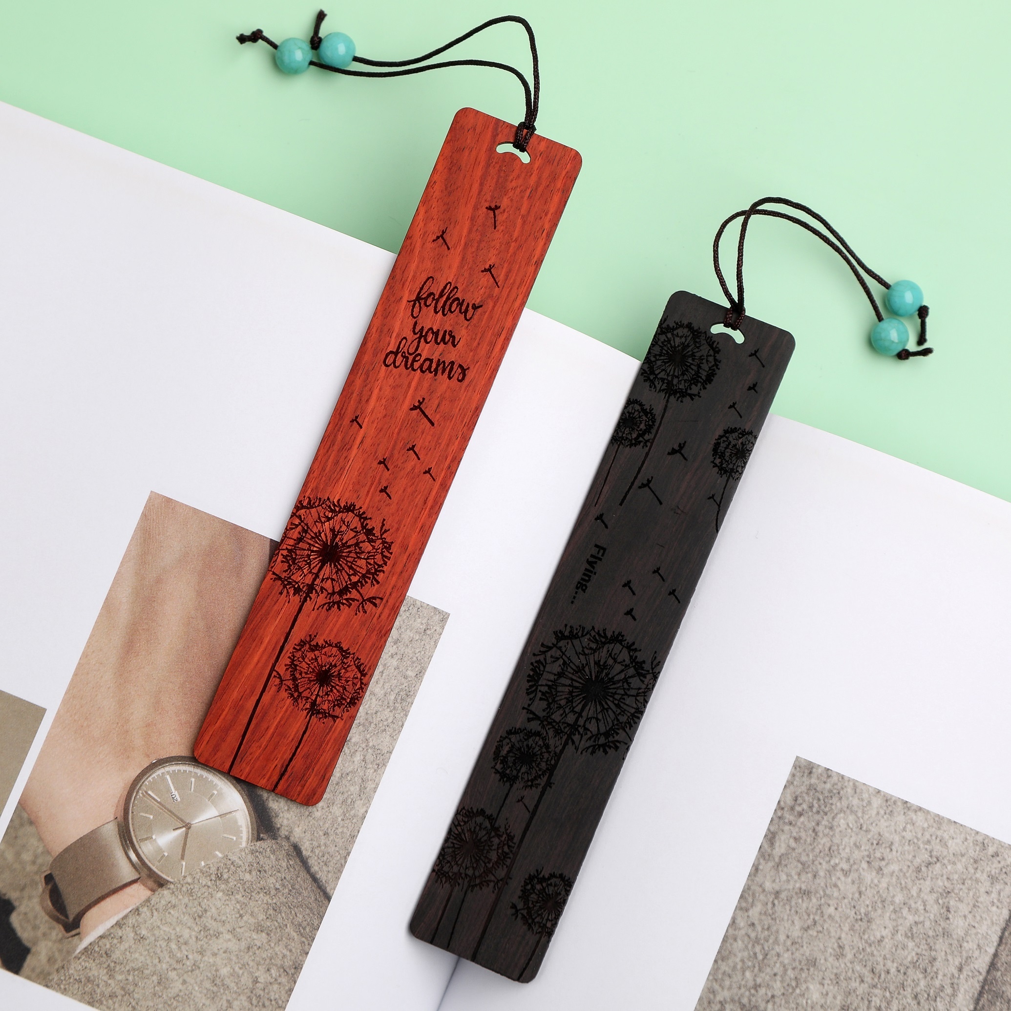 Wood Bookmark Handmade Natural Wooden Carving Bookmarks Box - Temu