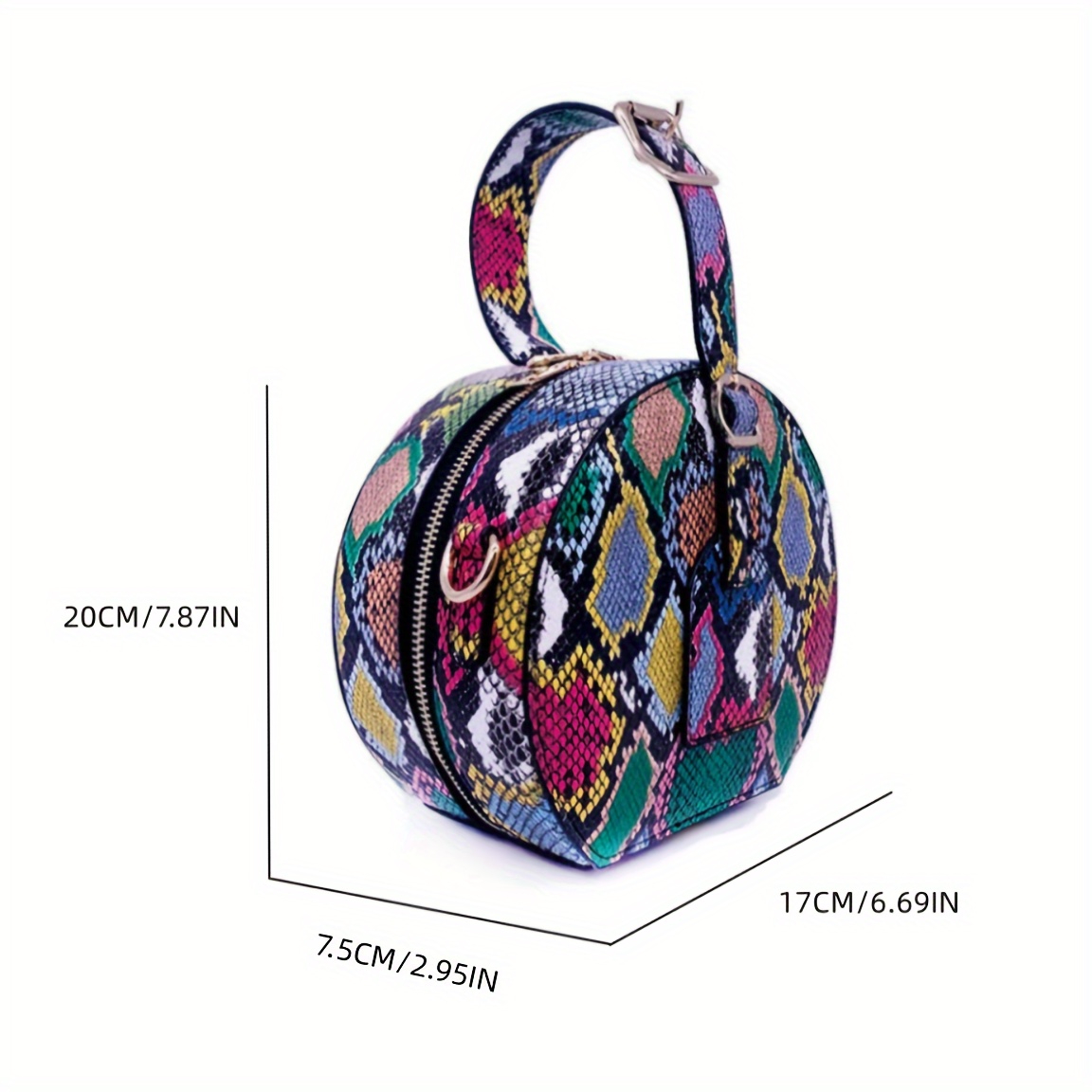 Multicolor discount snakeskin purse