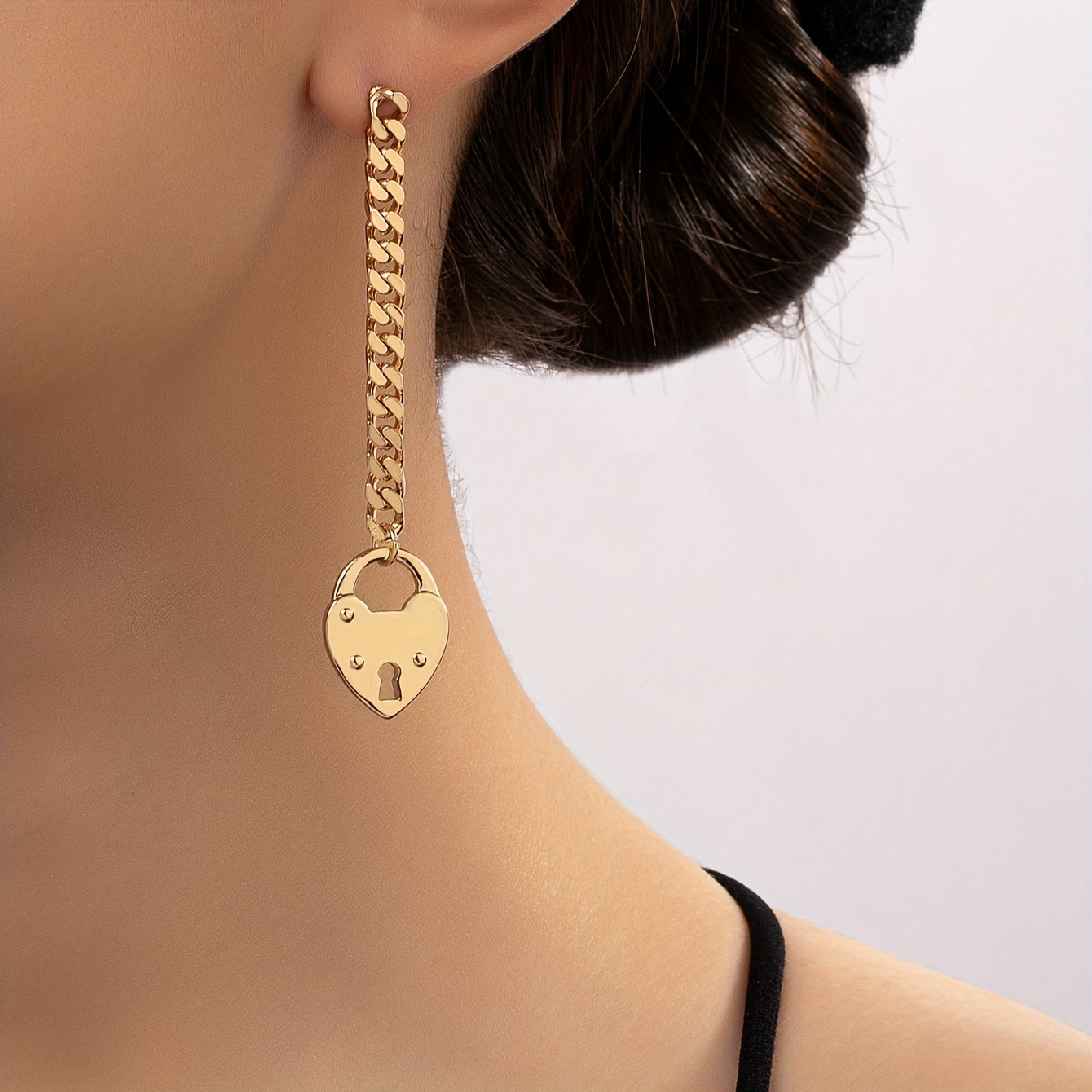 Alloy Love Lock Necklace Lovers Wedding Necklaces Women Trendy