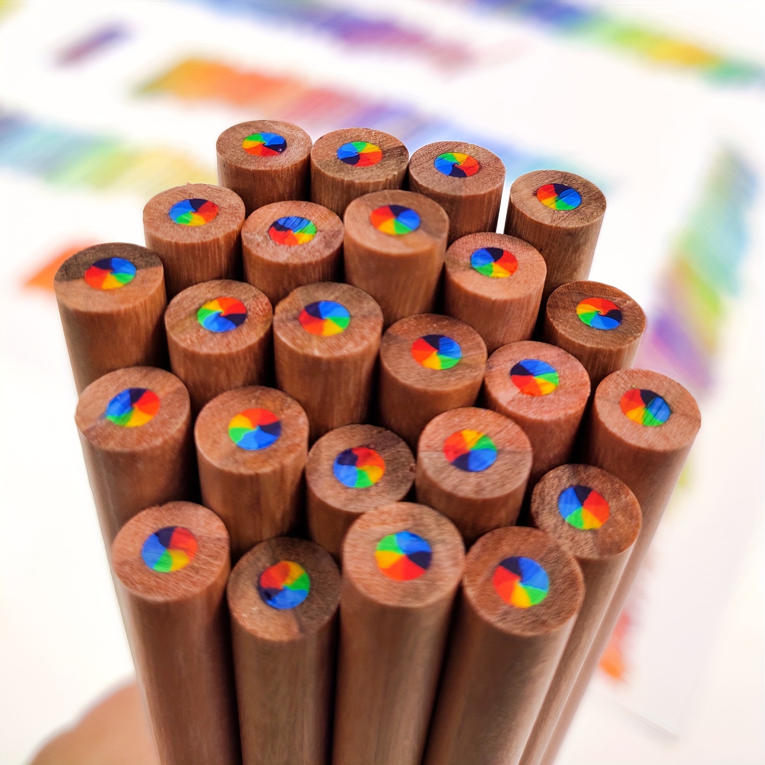 Rainbow Crayons 7 color Rainbow Refills Mixed Color Creative - Temu