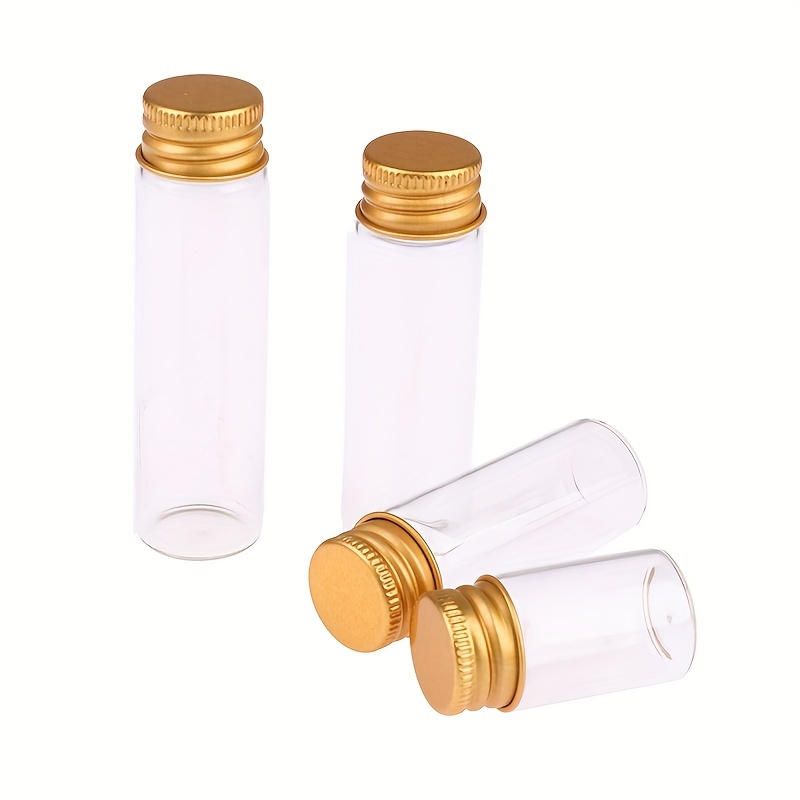 5Pcs 5ml Glass Bottles Clear Small Vials Empty Mini Jars With Aluminium  Caps Makeup Sample Bottle Wedding Favors Decorations DIY Jewelry  Accessories