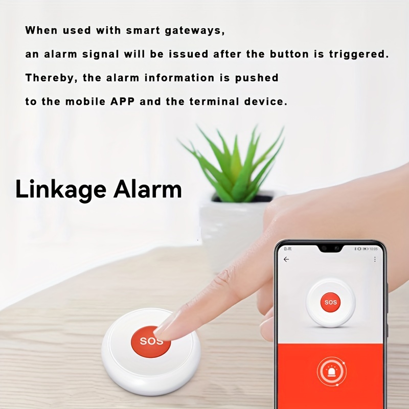 Botón de emergencia ZigBee Alarma de un botón para niños Ancianos Mujeres  embarazadas Botón S Carevas Boton de emergencia