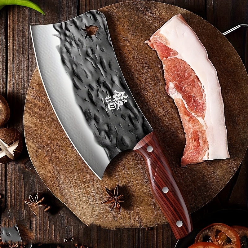 Wooden handle bone chopping knife kitchen sharp kitchen chopping knife  household stainless steel slicing knife