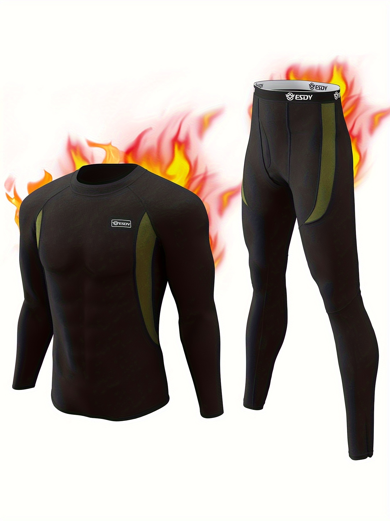 Men's Warm Compression Pants Sports Tights Winter Thermal - Temu