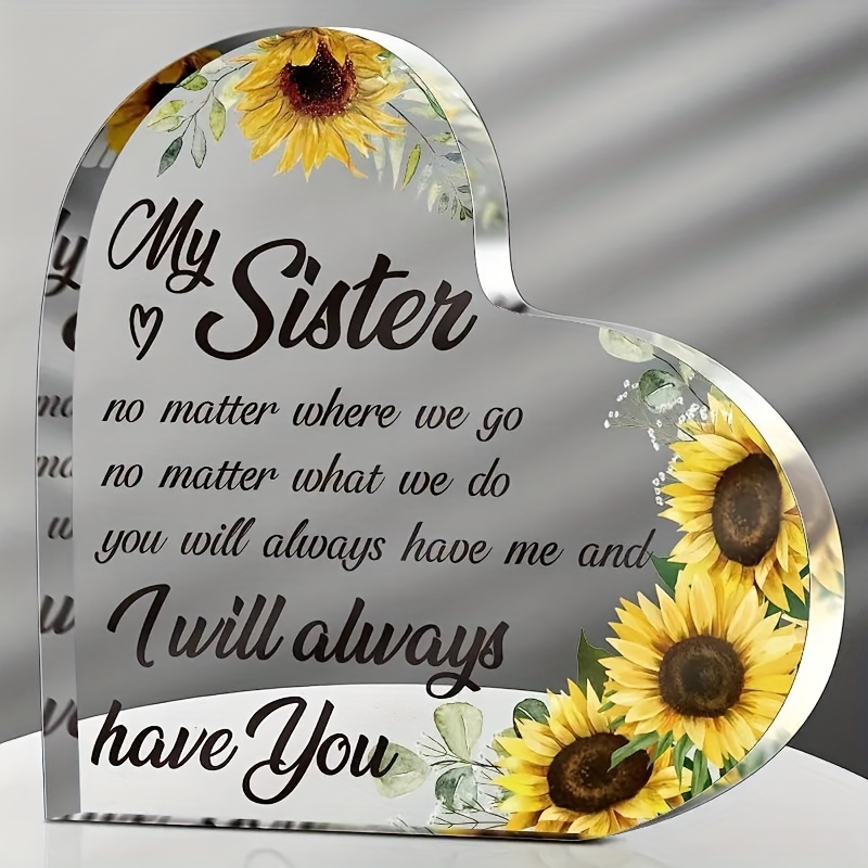 Impression double face - Cadeau de soeur, bougeoir - Cadeau utile pour  sœur, meilleure sœur, fête des mères, Noël, anniversaire, cadeaux  personnalisés