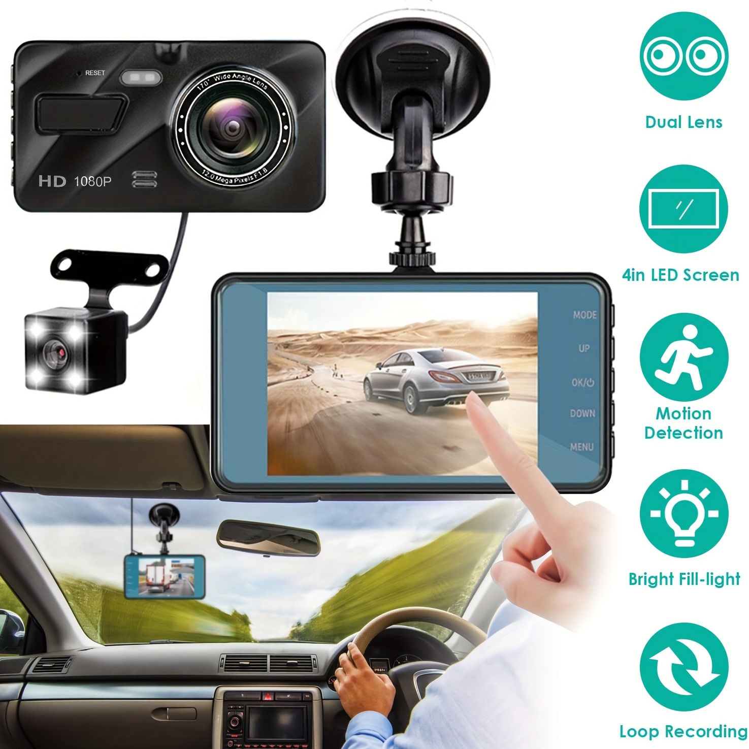 Dual DVR Dashcam Front Recording DVR Camera for BMW E90