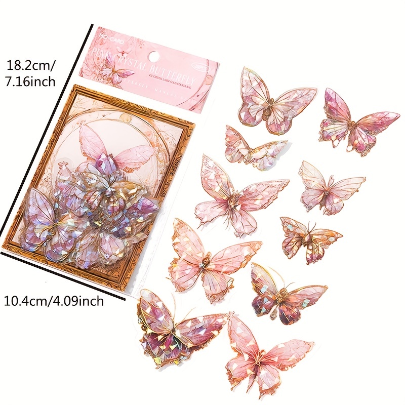 Dropship 30 Pcs Gliding Butterfly Fairy Tales Transparent Decorative Decals  For Phone Laptop Waterbottle Planner Diary Journal Scrapbook to Sell Online  at a Lower Price
