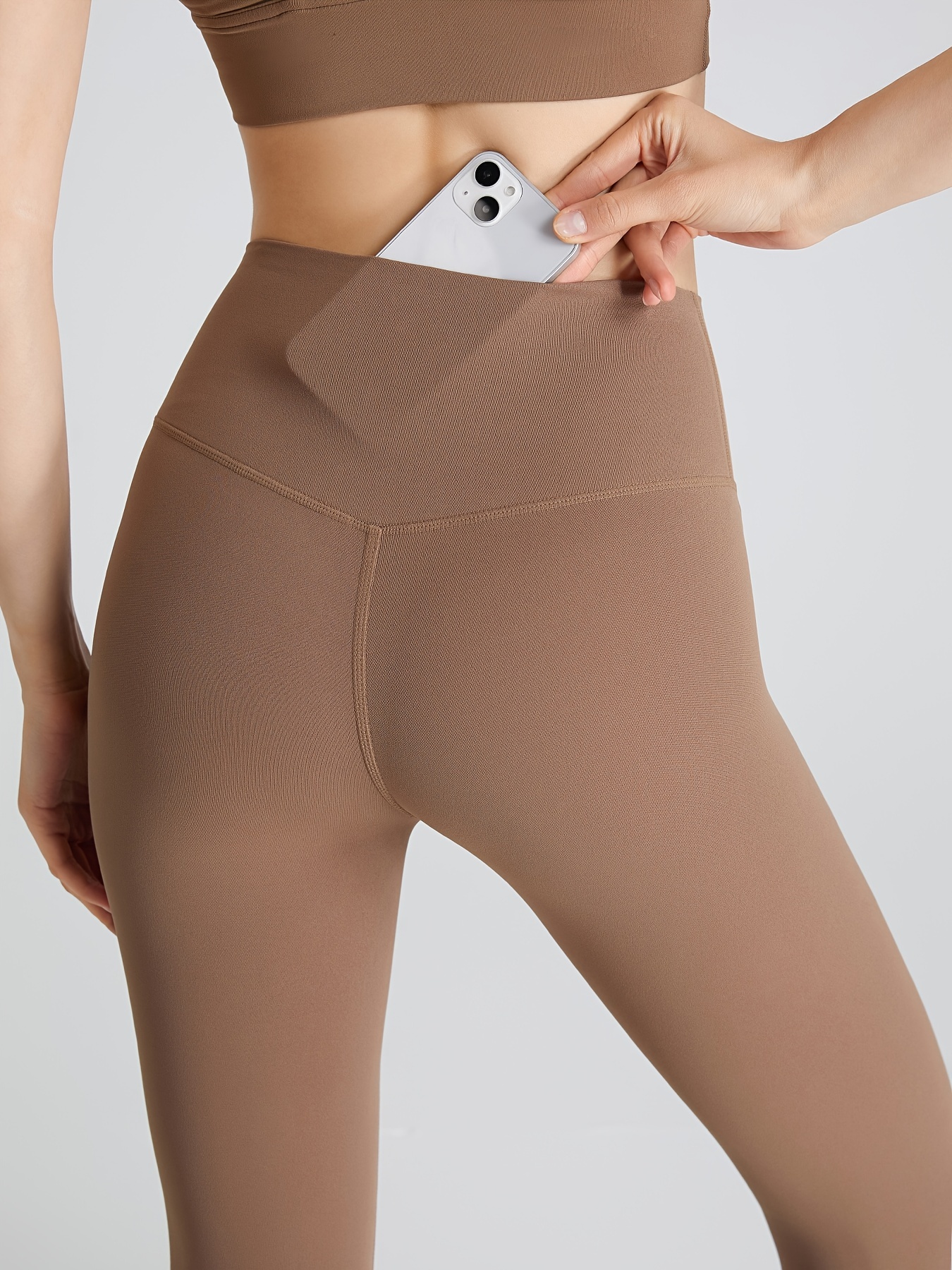 Women's Activewear: Solid Yoga Leggings - Ribbed Seamless High-waisted  Stretchy Butt Lifting Pants