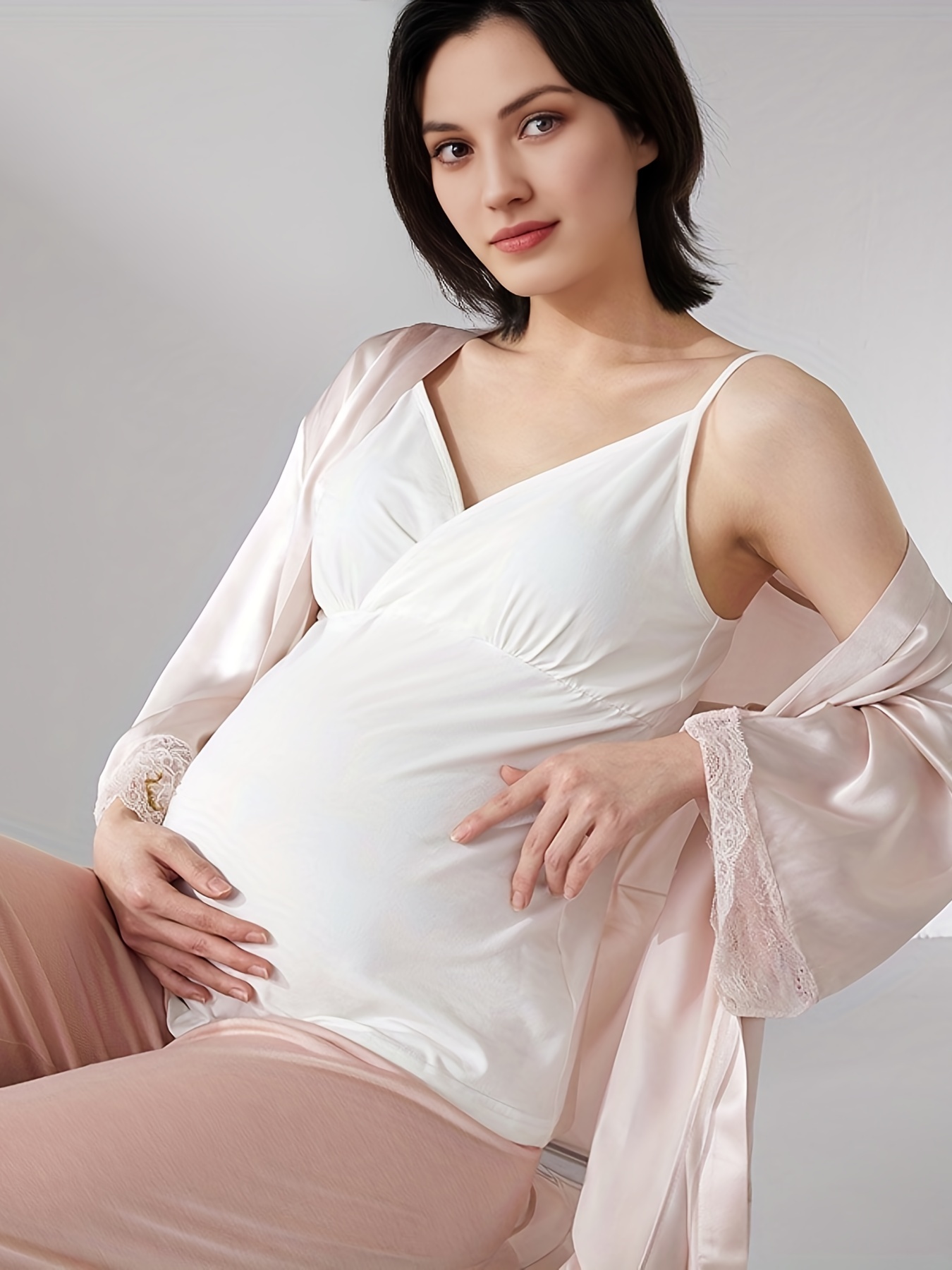 Yokgo Maternity Tank Top Ruched Side Nursing Shirts Baby - Temu