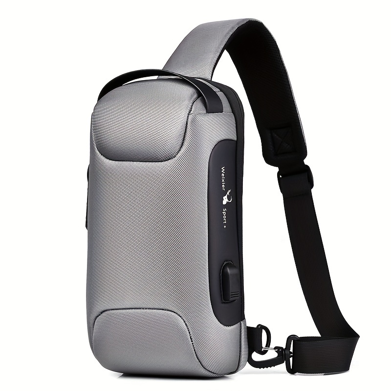 Anti-theft Large Capacity Chest Bag, Usb Charging Sport Sling Bag