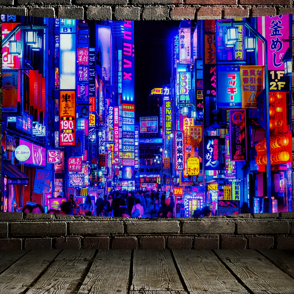 1 tokyo fluorescent tapestry japan night view city - Temu Spain