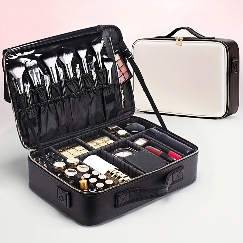 ROWNYEON Travel Makeup Bag Organizer Makeup Train Case Portable