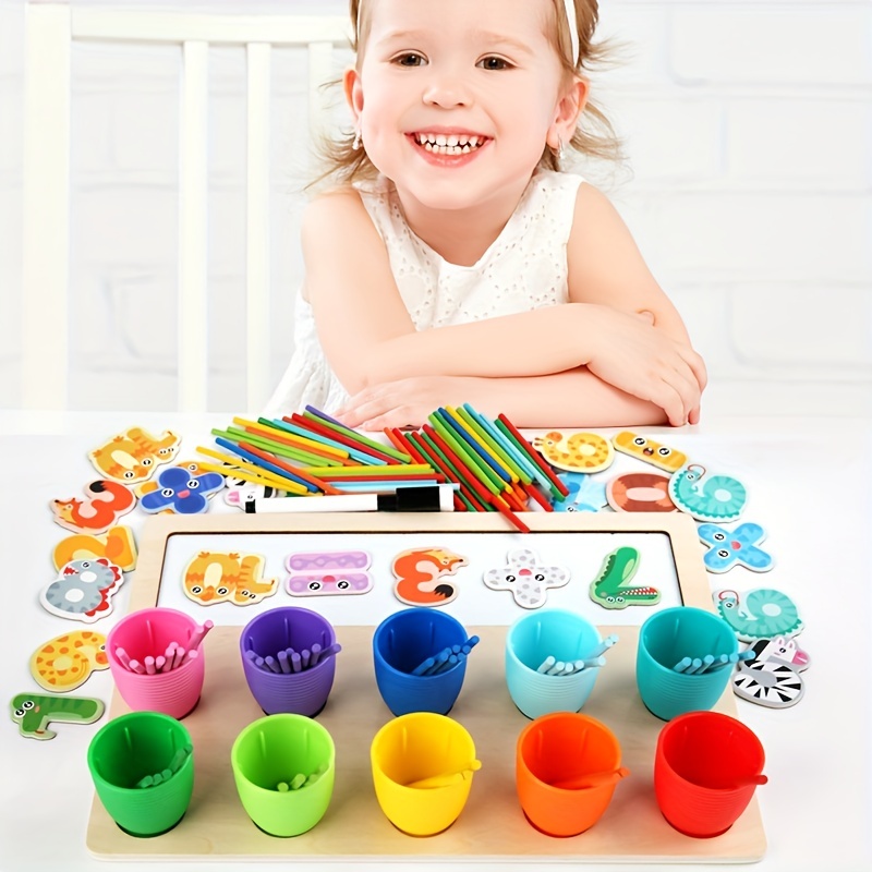 Montessori Kids Arithmetic Toys Number - Temu