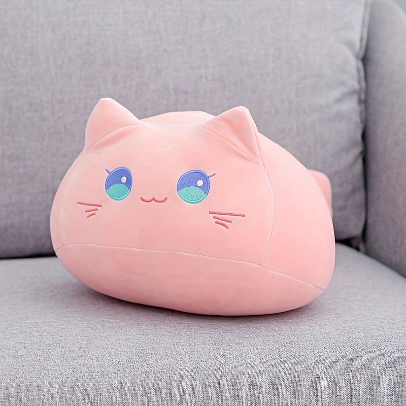 Gray Cat Plush Pillows Toys Kawaii Gray Cat Stuffed Animals - Temu