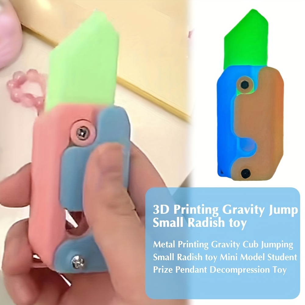3D Printing Gravity Cub Jumping Small Radish-Knife Mini Model