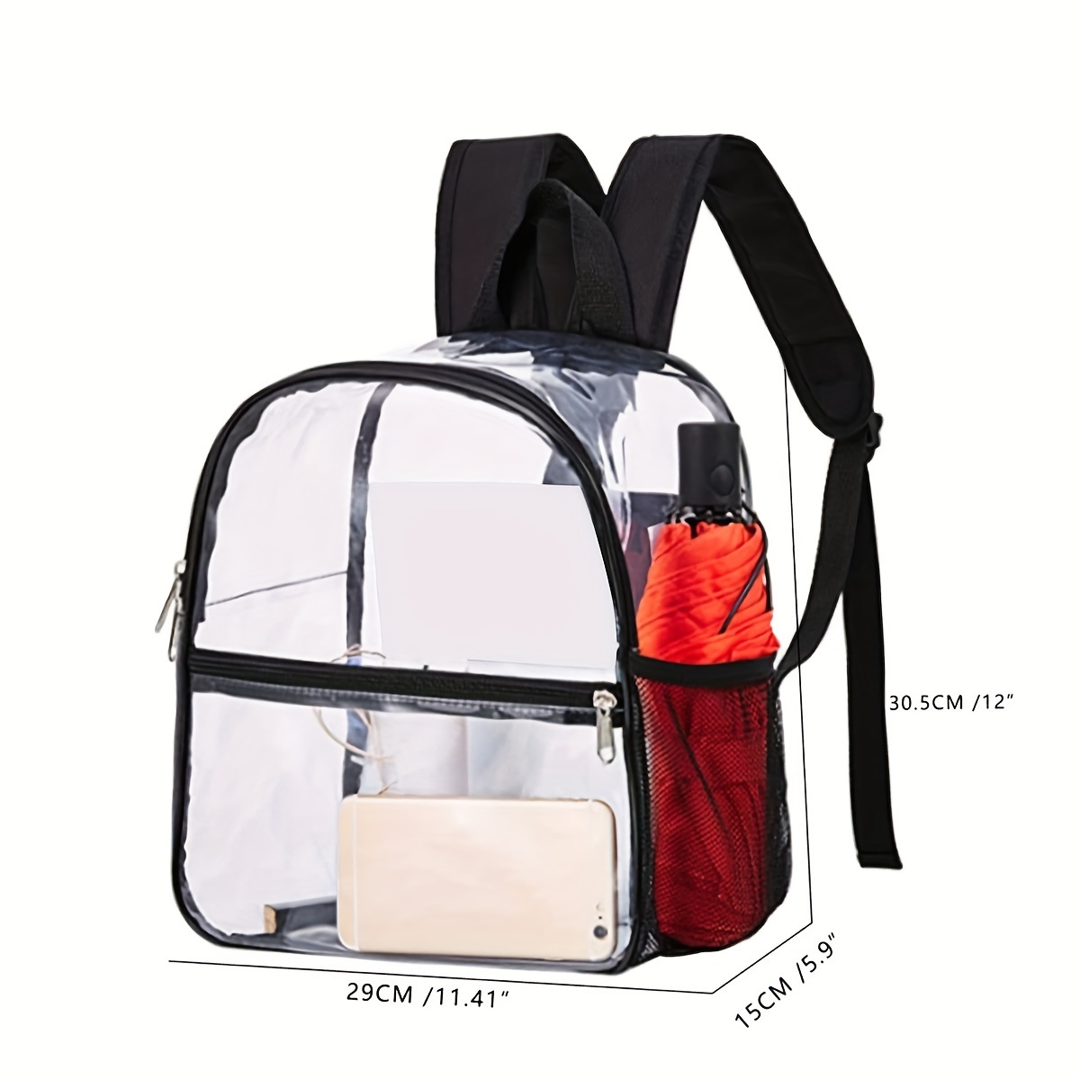 1pc Mochila Transparente Impermeable Pvc Bolsa - Temu Chile