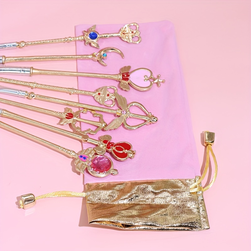 8pcs Sakura Makeup Brush Set with Pink Bag Ideal Gift for Moon Fans