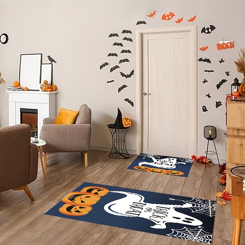 Halloween Pumpkin With Bats Doormat, Indoor Home Front Floor Mats Rugs,  Absorbent Non Slip Kitchen Door Mat Bedroom Bathroom Entrance Holiday  Decoration, Fall Halloween Home Decor - Temu